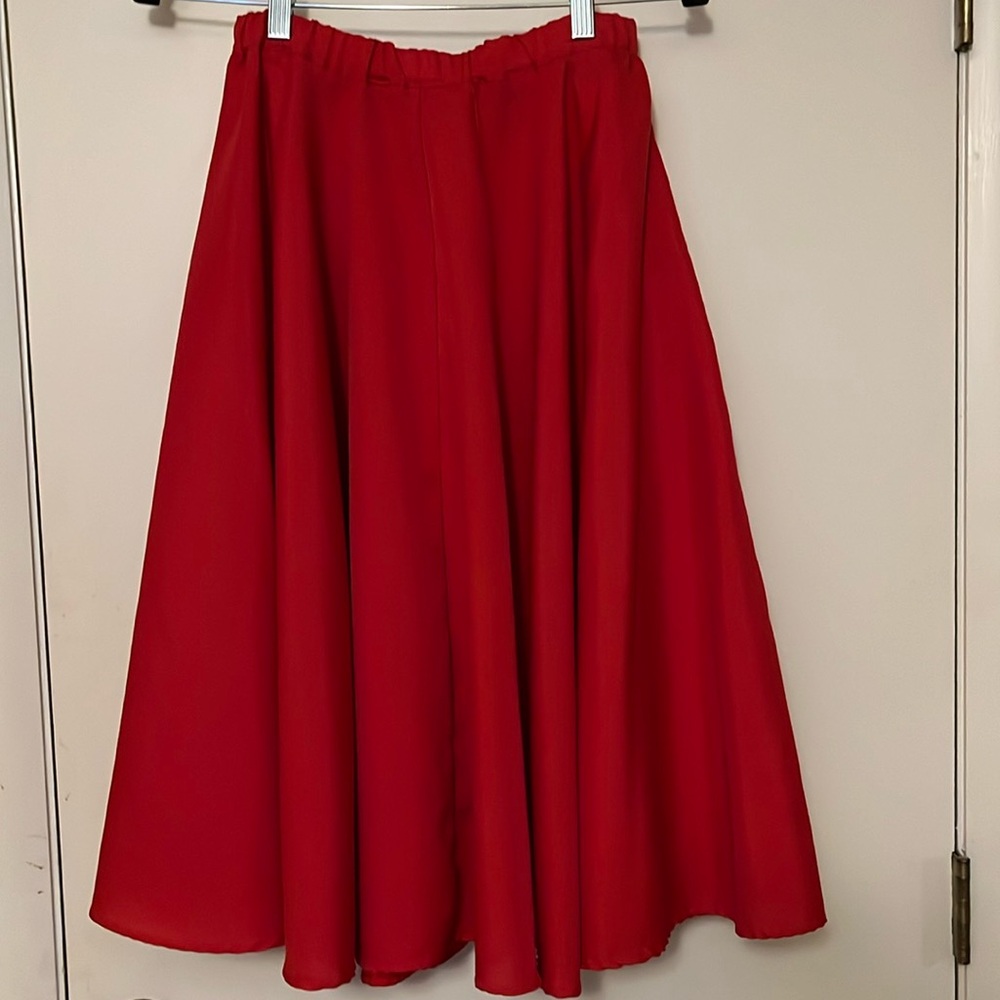 Costume red swing skirt!